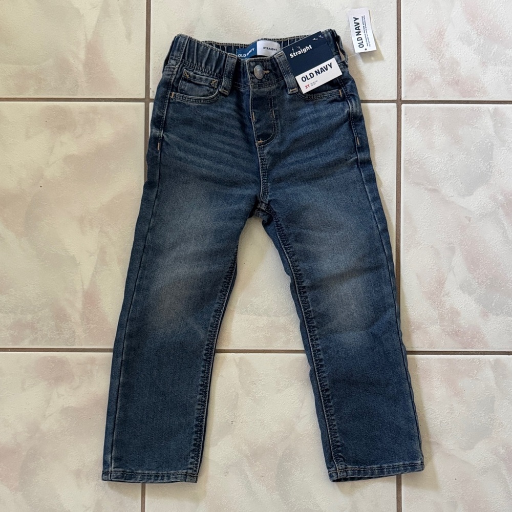 Old Navy Boys Dark Wash Straight-Leg Jeans Sz 3T